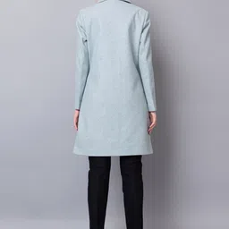 CHKOKKO Single-Breasted Spread Collar Woolen Overcoat image 3