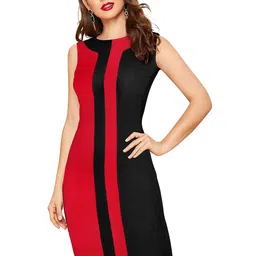 BAESD Colorblocked Sleeveless Sheath Dress-image-37