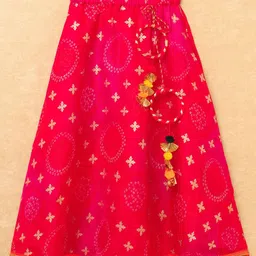 BAESD Girls Floral Woven Design Gotta Patti Ready to Wear Lehenga & Blouse With Dupatta image 4