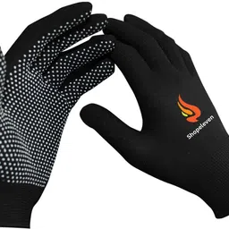 shopeleven Professional Black Cricket Gloves for Batting, Fielding, and Injury Prevention image 4