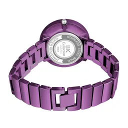 IIK COLLECTION Girls Round Purple Dial & Bracelet Style Chain Analogue Display Watch image 4