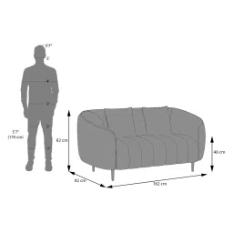 urban ladder Amora Sofa 2 Seater in Dual Tone Birch Beige with Sienna Brown image 8