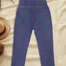 A-Okay Boys Jogger Fit High-Rise Mickey Mouse Printed Acid Wash Stretchable Jeans image 4