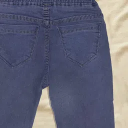 A-Okay Boys Jogger Fit High-Rise Mickey Mouse Printed Acid Wash Stretchable Jeans image 3