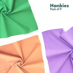 hexafun Men's 100% Organic Premium Pure Cotton Handkerchiefs Printed Stylish Large Size (Pack Of 9) (Unbasics 1 + 2 + 4) image 3