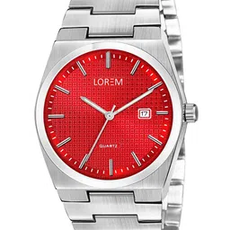 LOREM Men Dial & Stainless Steel Bracelet Style Straps Analogue Watch LR161-B image 1