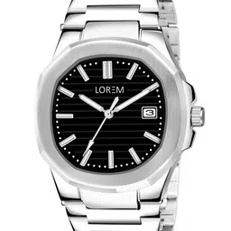LOREM Men Dial & Stainless Steel Bracelet Style Straps Analogue Watch LR144-B image 2