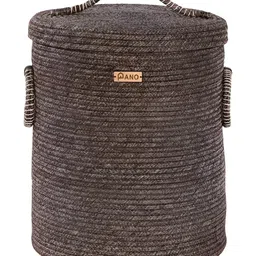 Pano Brown Laundry Basket with Lid image 2