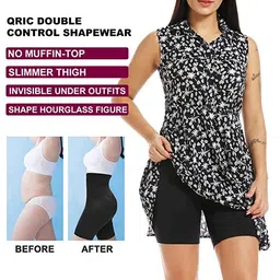 gropoz Women's Cotton Blend Free Size 4 in 1 Tummy Back Thighs HIPS - Efffective Seamless Shapewear with Anti Rolling Strip Control Tucker - GRPZ_001 image 2