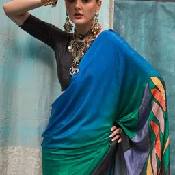 Saree mall Poly Crepe Bagru Sarees image 1