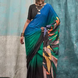 Saree mall Poly Crepe Bagru Sarees image 2