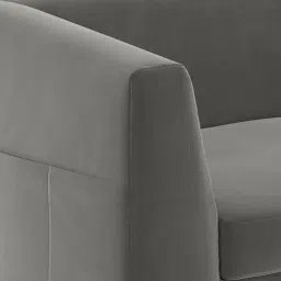 urban ladder create Rubik Luxe 3 Seater Fabric Sofa in Ash Grey Velvet Colour image 3