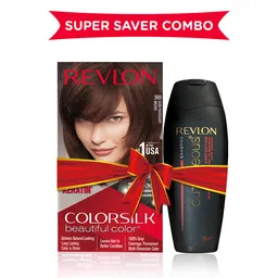 Revlon Colorsilk Set of Hair Color-Dark Mahogany Brown 3RB & Free Outrageous Shampoo image 2