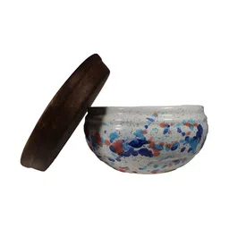 LASAKI White Textured Ceramic Planter With Plate image 5