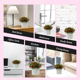 Ekhasa Green 1 Pieces Artificial Flower With Pot image 5