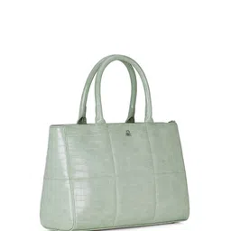 United Colors of Benetton Textured PU Bowling Handheld Bag with Quilted image 2