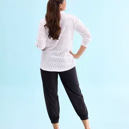 go colors Women's Solid Cotton Cropped Relaxed Fit Salwar image 5