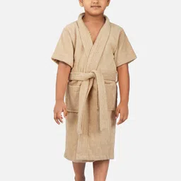 RANGOLI Kids Beige Pure Cotton Super Absorbent 400 GSM Bath Robe-picture-17