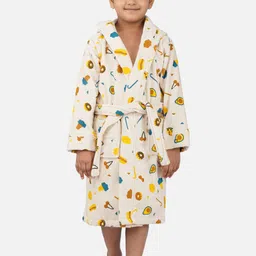 RANGOLI Kids Printed Hooded 400 GSM Pure Cotton Bath Robe-picture-35