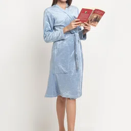 Arrabi Women Woolen Bath Robe-image-4