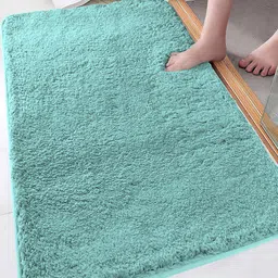 LUXEHOME INTERNATIONAL Vegas Turquoise Blue 2800 GSM Microfibre Anti-Skid Bath Rugs-picture-32