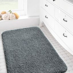 LUXEHOME INTERNATIONAL Vegas Grey Ultra Soft Microfibre 2800 GSM Anti-Skid Bath Rugs-picture-1