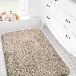 LUXEHOME INTERNATIONAL Vegas Beige Textured Ultra Soft Microfibre 2800 GSM Bath Rugs-picture-4