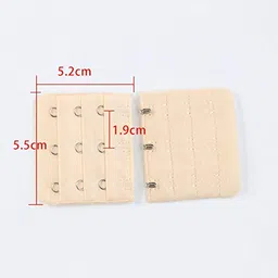 plumbury Women's Bra Extender Hook, 2/3/4 Hook,Black,White, Beige (Pack of 9) image 2