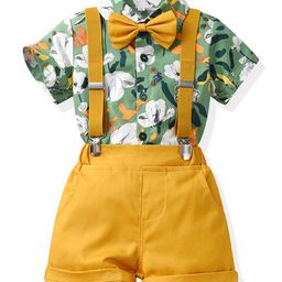 StyleCast x Revolte Boys Green & White Printed Shirt with Shorts-picture-47