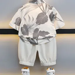 StyleCast x Revolte Boys Printed Mandarin Collar Shirt With Short image 2