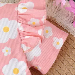 INCLUD Girls Printed Round Neck T-shirt with Shorts image 2