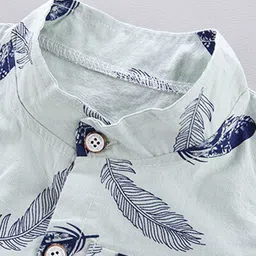 StyleCast Boys Green Graphic Printed Shirt with Shorts image 2