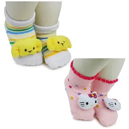 BAESD Infants Pack Of 2 Patterned Ankle Length Socks-picture-35