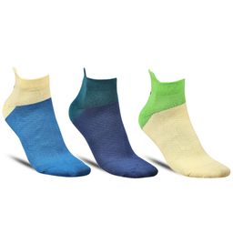 Dollar Socks Men Pack of 3 Colourblocked Ankle Length Socks-picture-15