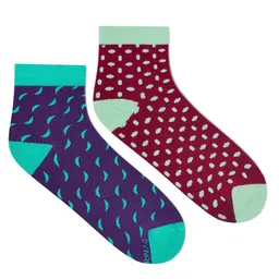 Dynamocks Unisex Pack Of 2 Patterned Ankle-Length Socks-picture-31