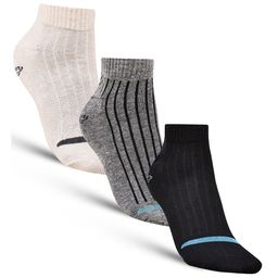 Dollar Socks Men Pack Of 3 Striped Cotton Ankle-Length Socks-picture-32