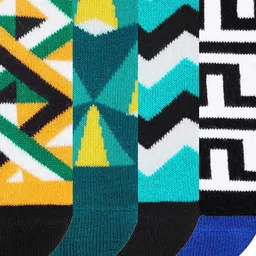 Dynamocks Pack Of 4 Patterned Ankle-Length Socks image 3