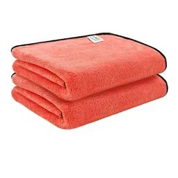 Softspun Microfiber 2 Pcs Peach-Coloured 280 GSM Quick Dry Bath Towels-picture-12