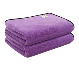 Softspun Microfiber 2 Pcs Purple 280 GSM Quick Dry Bath Towels-picture-38