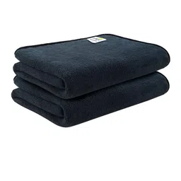 Softspun Microfiber Grey & Black 2 Pieces 300 GSM Anti-Bacterial Bath Towels-picture-19