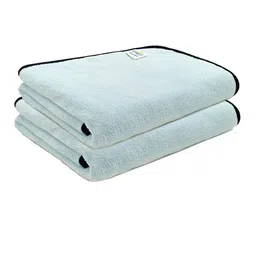 Softspun Microfiber Blue & Black 2 Pieces 300 GSM Anti-Bacterial Bath Towels-picture-18