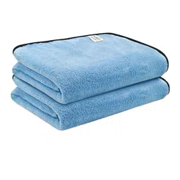 Softspun Microfiber 2 Pcs Blue 280 GSM Quick Dry Bath Towels-picture-16