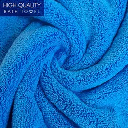 Softspun Microfiber Blue Microfiber Anti-Bacterial Extra Safe Bath Towel image 3