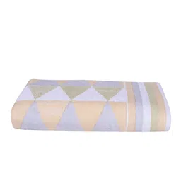 RANGOLI Frolina Beige & Yellow Printed Extra Soft Pure Cotton 500 GSM Bath Towel image 5