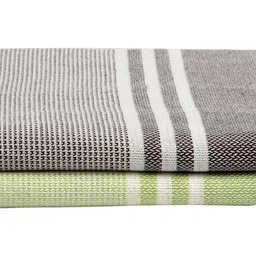 Arrabi Set Of 2 Striped Handwoven Cotton 210 GSM Bath Towels image 5