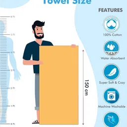 athom trendz Athome by Nilkamal Set Of 4 Checked Cotton 210 GSM Bath Towels image 4