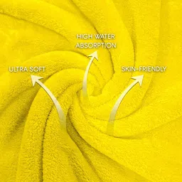 Softspun Microfiber Yellow 4-Pieces 280 GSM Ultrasoft Microfiber Face Towels image 2