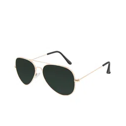 Chilli Beans Men Black Lens & Gold-Toned Aviator Sunglasses with UV Protected Lens image 1
