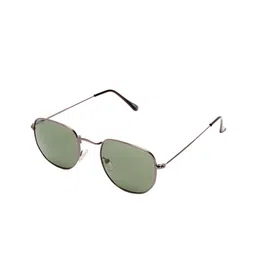 Roadies Unisex Black Lens & Gunmetal-Toned Oval Sunglasses with UV Protected Lens-picture-12