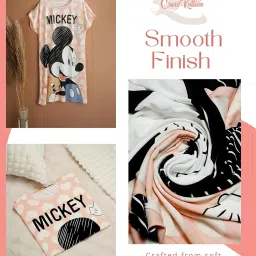 CrossKulture Peach Character Regular Night Dress image 5